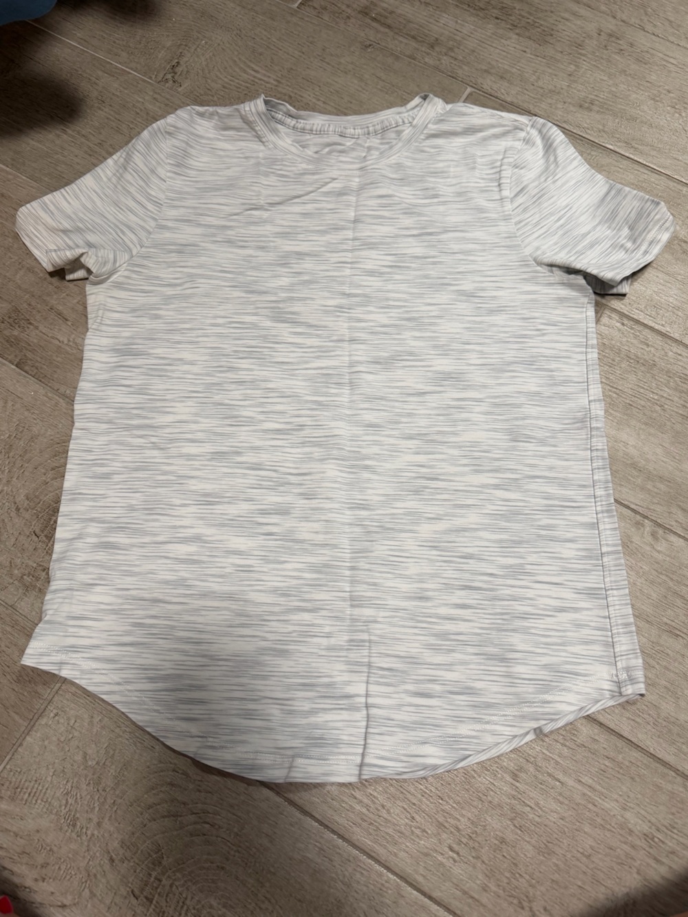 Lululemon love crew tee Heathered Light Gray Short Sleeve Top size 2